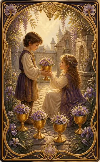 Tarotkortet Sekser i begre