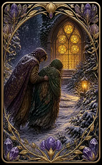 Tarotkortet Femmer i mynter