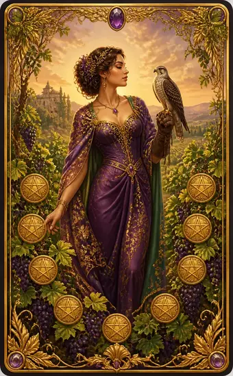 Tarotkortet Nier i mynter