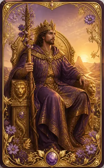 Tarotkortet Konge i staver
