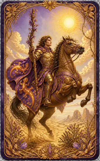 Tarotkortet Ridder i staver