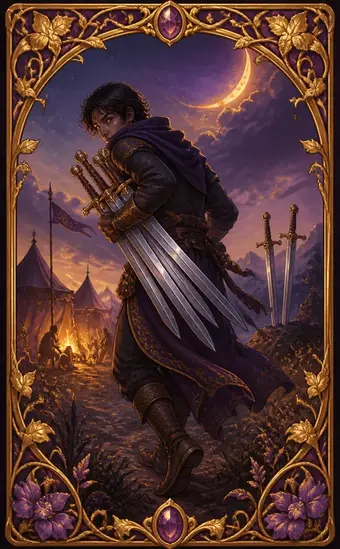 Tarotkortet Sjuer i sverd